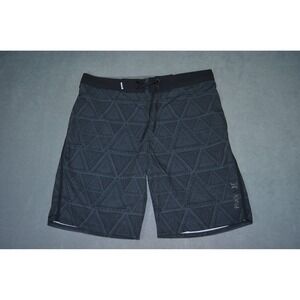 Hurley Phantom Boardshorts Mens 32 Gray/Black 9" Inseam Aztec 20" Length New